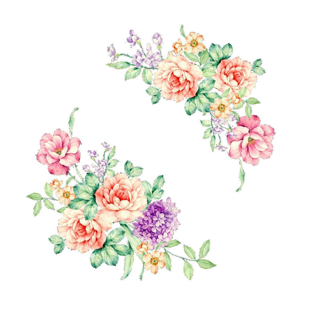 Colorful Flowers 3D Wall Stickers Beautiful Peony Fridge Stickers Toilet Decorat