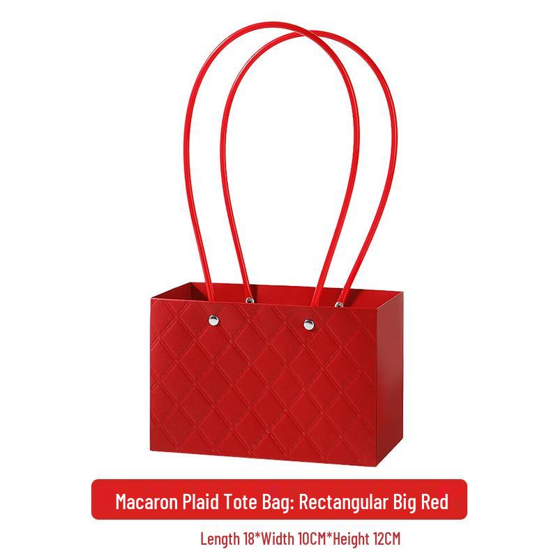 Macaron Flower Arrangement Tote - DIY Waterproof Paper Bag for Bouquets and Gift Packaging