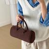 New Hand-held Bowling Bag Simple Retro Autumn and Winter Portable Suede Bag Niche Shoulder Messenger Bag