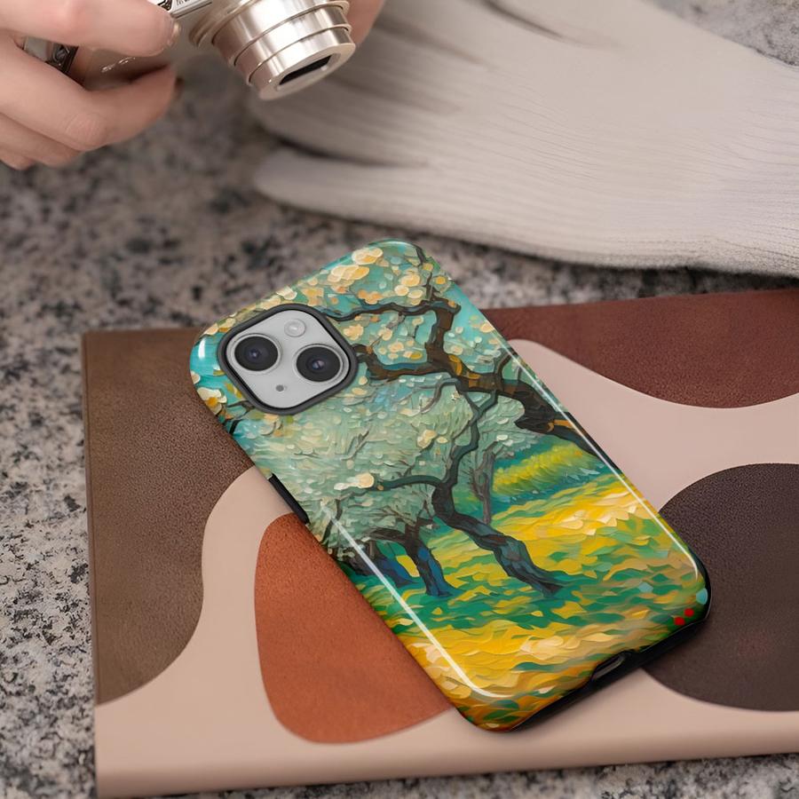 

Soft Cover Capa Phone Case for Apple iPhone 17 14 Air 11 16e 12 Pro Max 15 16 XS XR 13 Plus Still Life Flower Branches Van Gogh iPhone 12 Pro Max