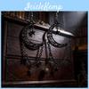 Gothic Black Moon Star Chain Earrings With Vintage Bohemian Style For Women