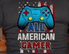 All American Gamer, Patriotic Tshirt, Video Gamers Shirt, Gamers Tshirt, Video Gamer, Video Controller, Patriotic Gift