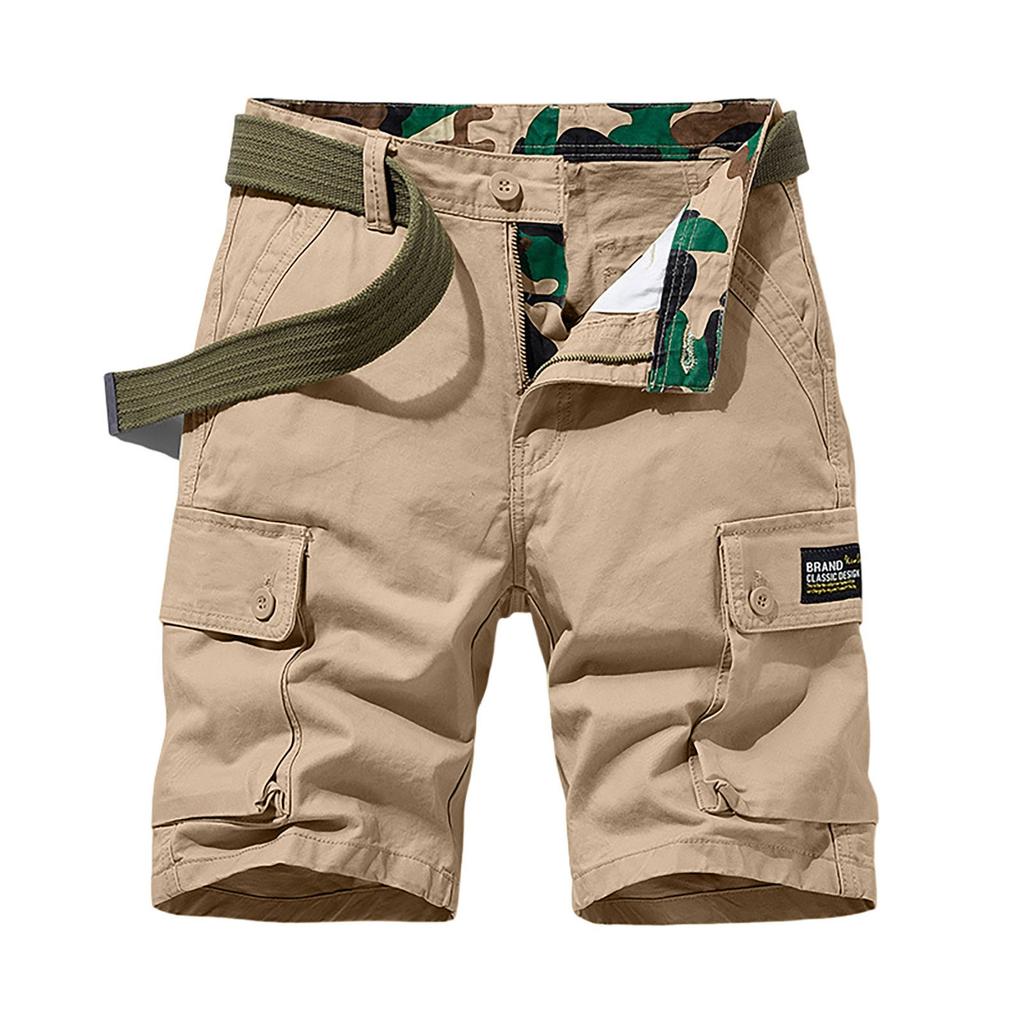 Men's Cargo Shorts Casual Relaxed Fit Cotton Millitary Shorts With Multi Pockets