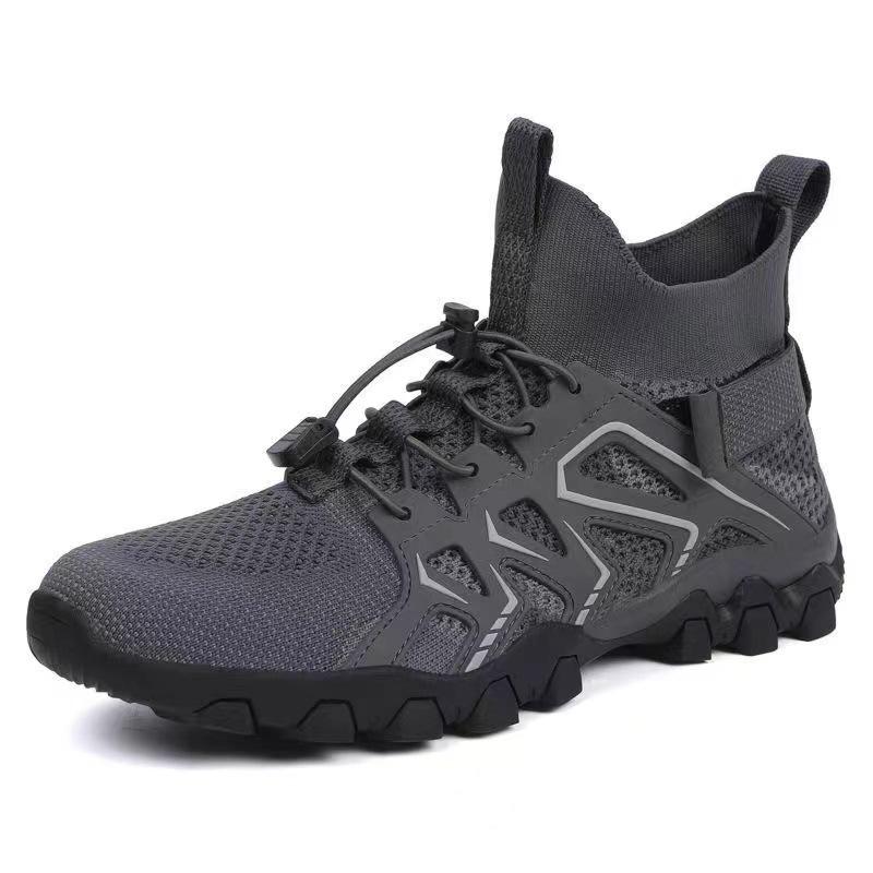 Men's Quick-Dry Lightweight High-Top Hiking Shoes, Breathable Mesh, Non-Slip Water Shoes
