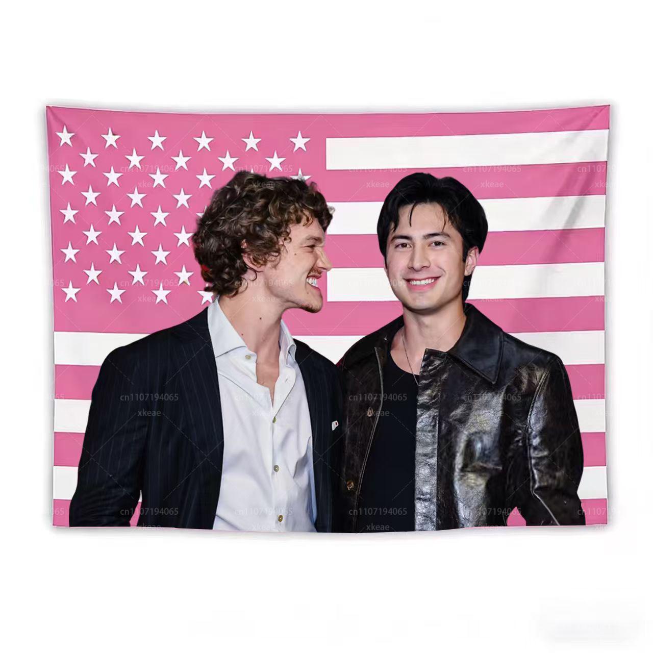 

The Bear Jeremy Allen White Matty Matheson Tapestry Pink American Flag Wall Hanging TV Show Fan Decor for Bedroom Living Room 74x94cm(29x37in)