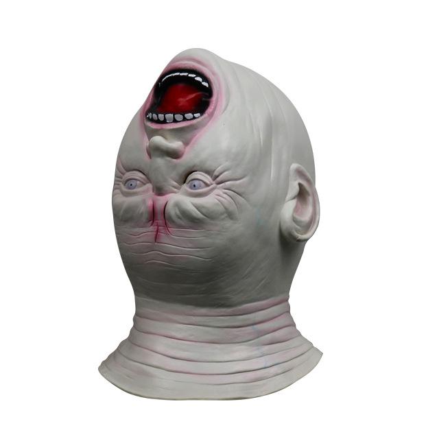 Halloween Horror Alien Headgear with Inverted Head Haunted House Zombie Demon Mask