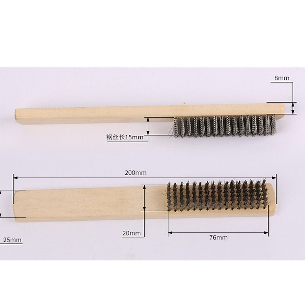 Wooden Handle Brush Stainless Steel Wire Brush Bodhi Cleaning   Clean