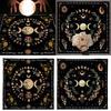 Divinations Tablecloth Moonphases Flower Astrologys Tarot Cards Tablecloth Altars Cloth Divinations Game Accessories