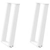 Vidaxl Nogi Do Stołu Konsolowego, 2 Szt., Biale, 38X(72-73) Cm, Stal
