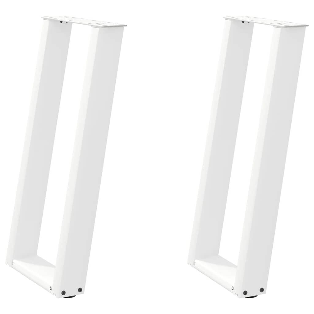 Vidaxl Nogi Do Stołu Konsolowego, 2 Szt., Biale, 38X(72-73) Cm, Stal