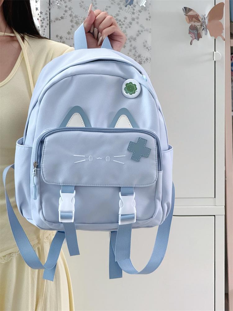 Schoolbag cute kitten mini backpack female student travel small schoolbag short trip mini backpack