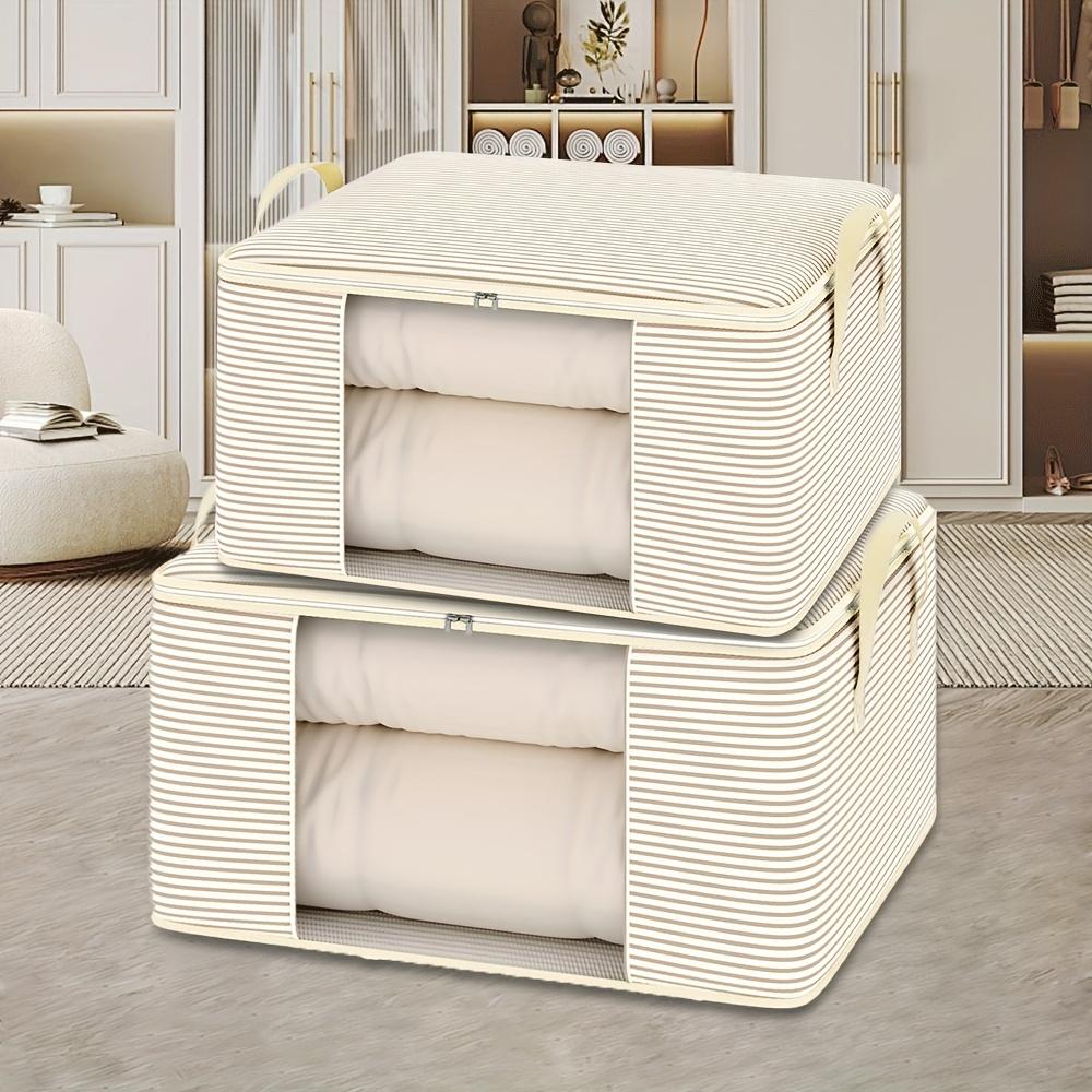 Large Capacity Storage Bag Dustproof Thickened Zipper Organizer Clothes Quilt Moving Sorting Bag Foldable Clothes Storage Bag