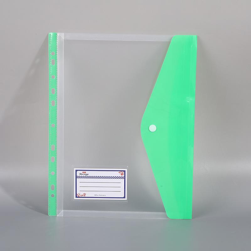 Przezroczysta kolorowa torba na dokumenty A4 dla studentów z wizytownikiem