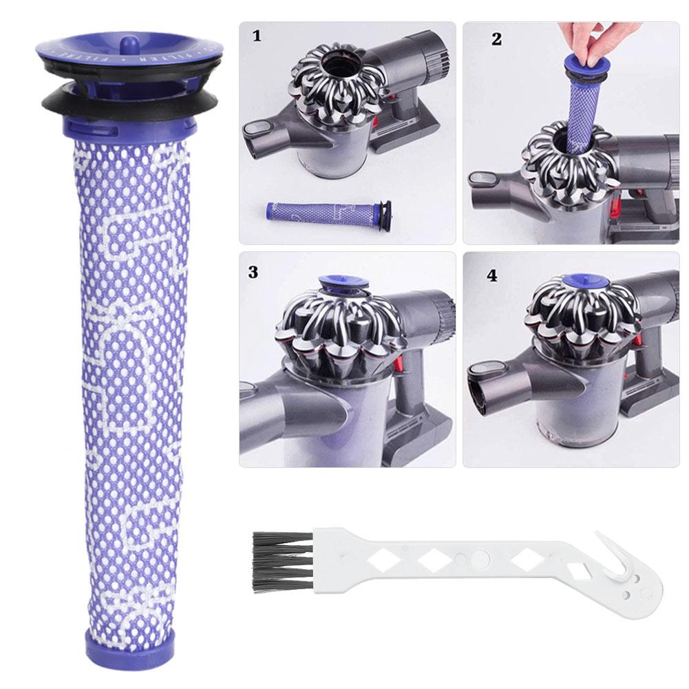 Vacuum Cleaner Pre Filter Brush Replacement Accessories Fit for Dyson DC58 DC59 V6 V7 V8