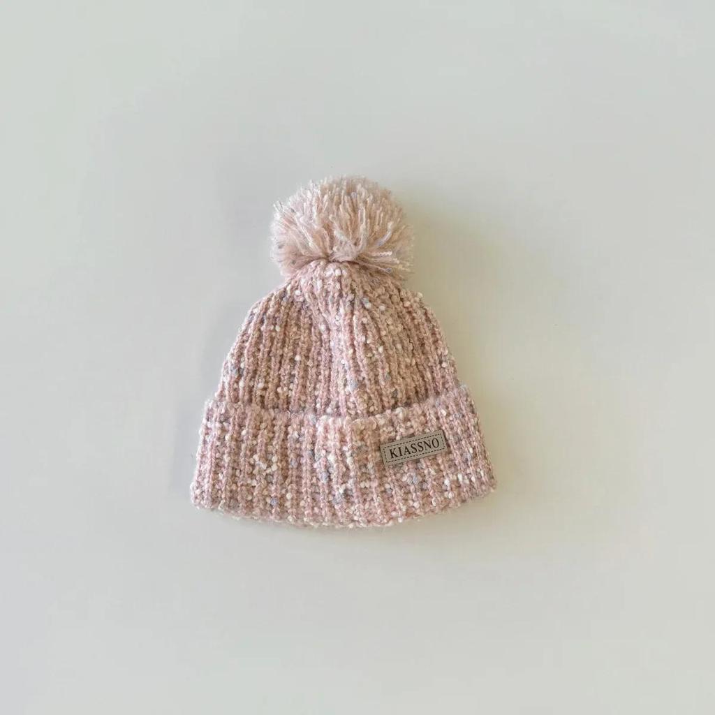 1 Stück pelzige warme Kinder-Mütze für Jungen und Mädchen, schicke koreanische Mode, Häkelmütze für Kleinkinder, Herbst-Winter, dicke Plüsch-Strickmütze