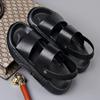 Summer Men Shoes Leather Sandals Thick-soled Casual Slipper Platform Shoes Fashion Beach Shoes