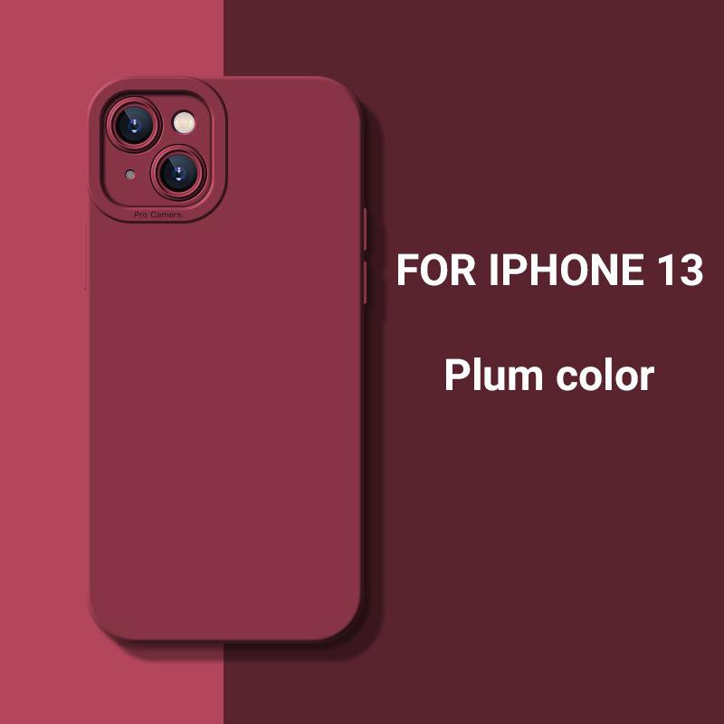 Applicable to iPhone13 mobile phone case Apple 12Pro cat eye straight edge Lake blue silicone tpu matte anti-drop cover