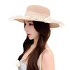 Breathable Straw Hat Wide-brimmed Beach Hat Sweet Sunshade Hat  for Summer Sun Protection