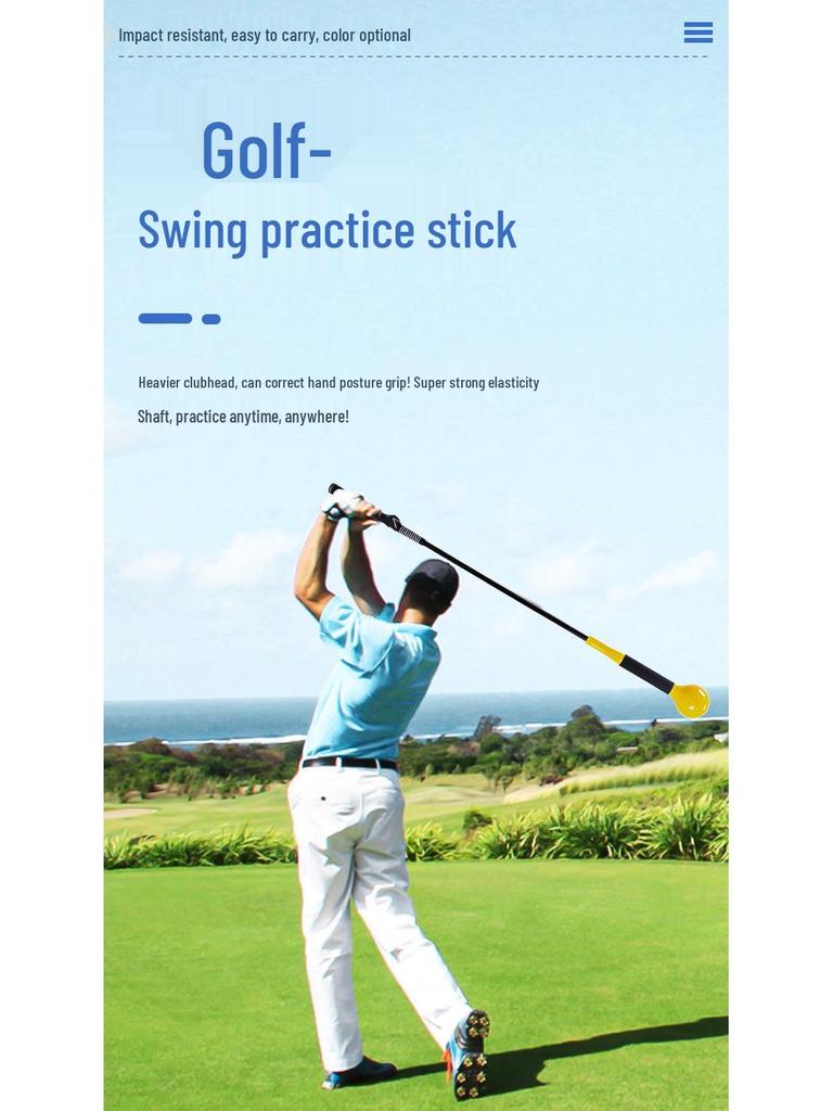 Golf Swing Trainer Rubber Practice Stick