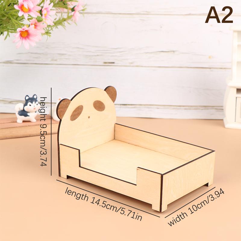 1:12 Paturi din Lemn Miniaturale pentru Casuța de Păpuși Model Mobilier Simulare Dormitor Păpușă Mini Pat Păpușă Dormitor Păpușă Mobilier Casuță de Păpuși