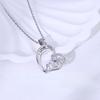 Design freshwater copper zircon jewelry simple love heart pendant necklace