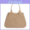 Woven Paper Grass Crossbody Bag With Magnetic Closure For Leisure Outings
