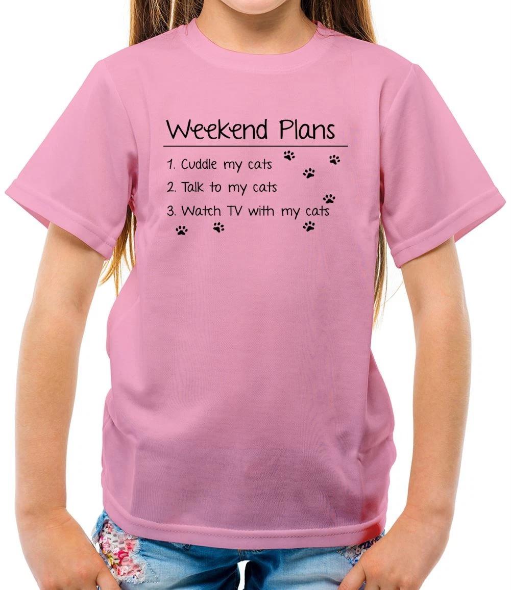 

Weekend Plans With My Cat - Kids T-Shirt - Cats Love Funny Lady Kitten Crazy 130