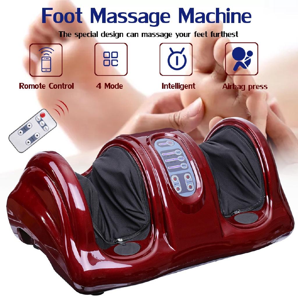 Shiatsu Kneading Roller Vibrator Machine Reflexology Calf Leg Pain Relax Electric Heating Foot Body Leg Massager 220V