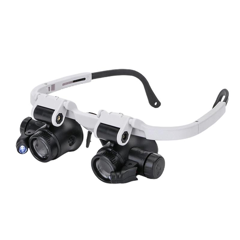 2022 8X/23X Doppel Auge Led Lampe Lupe Brille Brille Lupe Lupe