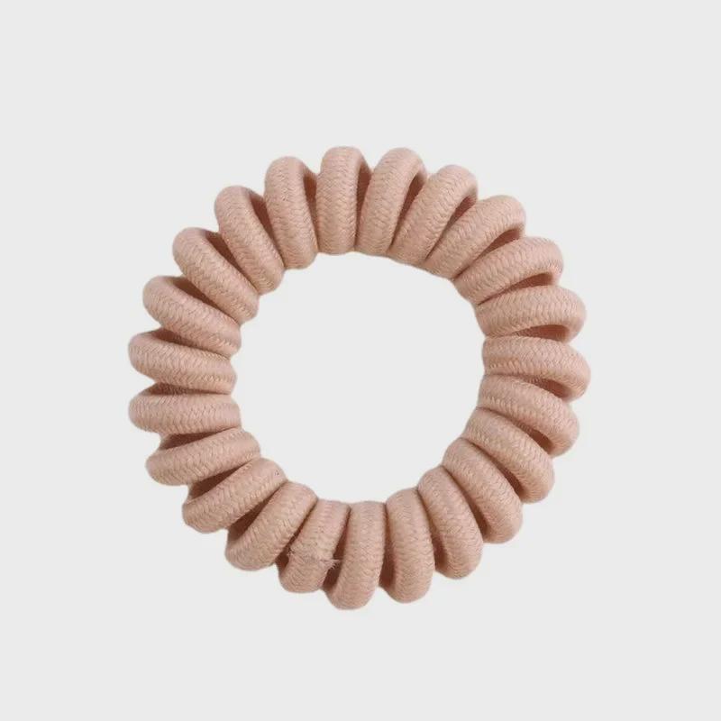 Élastique à cheveux coréen: Corde à ressort en tissu sans couture pour filles