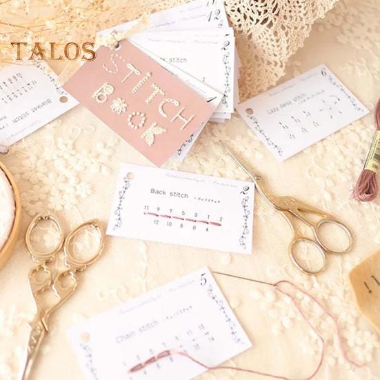 Mini Sewing Book Comprehensive Stitch Guide DIY Craft Portable Sewing Card Set Embroidery Patterns Designs Sewing Book
