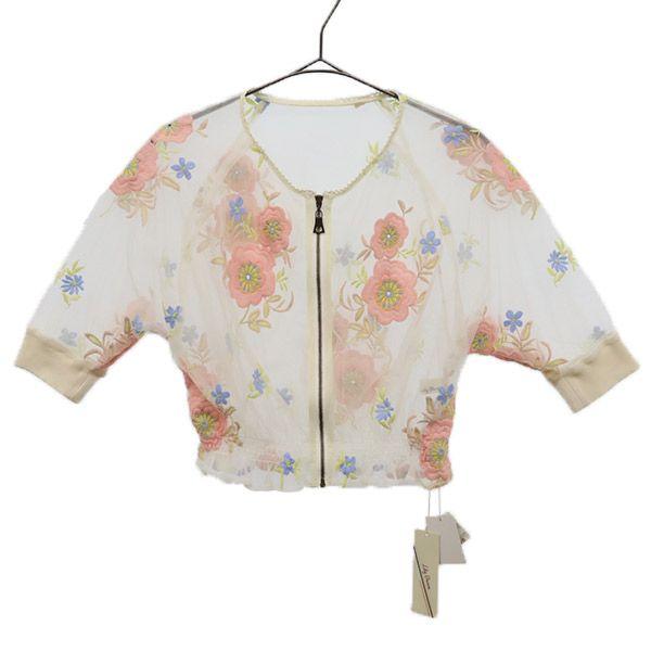 

unused Lily Brown LWFJ162030 Floral Short sleeve See through cardigan F Women Used