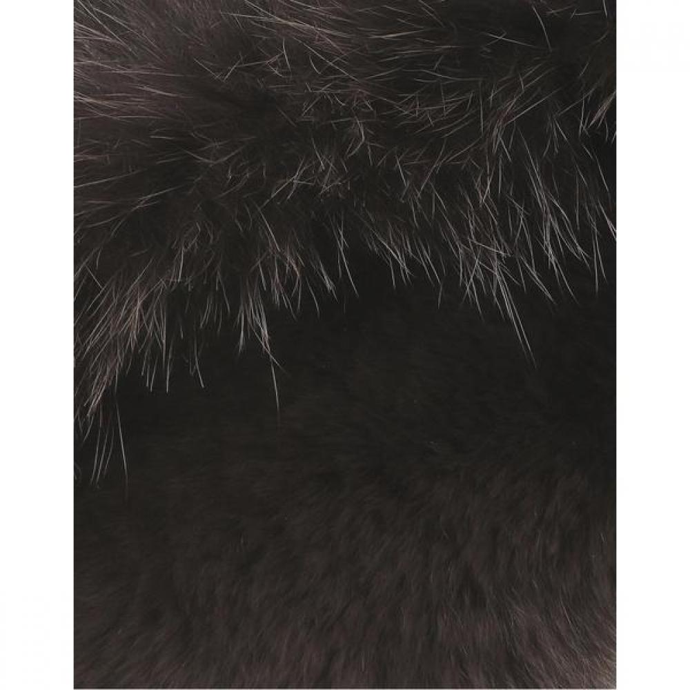 DakS Women S Fox Fur Scarf Dark Grey Dbmu4f741g3