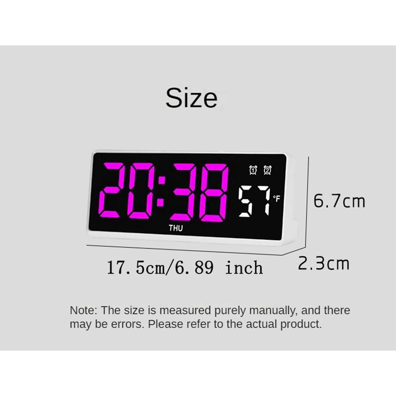 Digitaler LED-Wecker Temperatur Wochenanzeige Elektronische Tischuhr Sprachsteuerung Wecker Helligkeitseinstellung