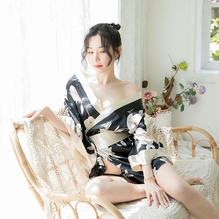 Sexy Neo Beautiful Women's Clothing Sexy Imitation Satin Pajamas Women's Nightgown Uniform Temptation Hollow Sexy Suit