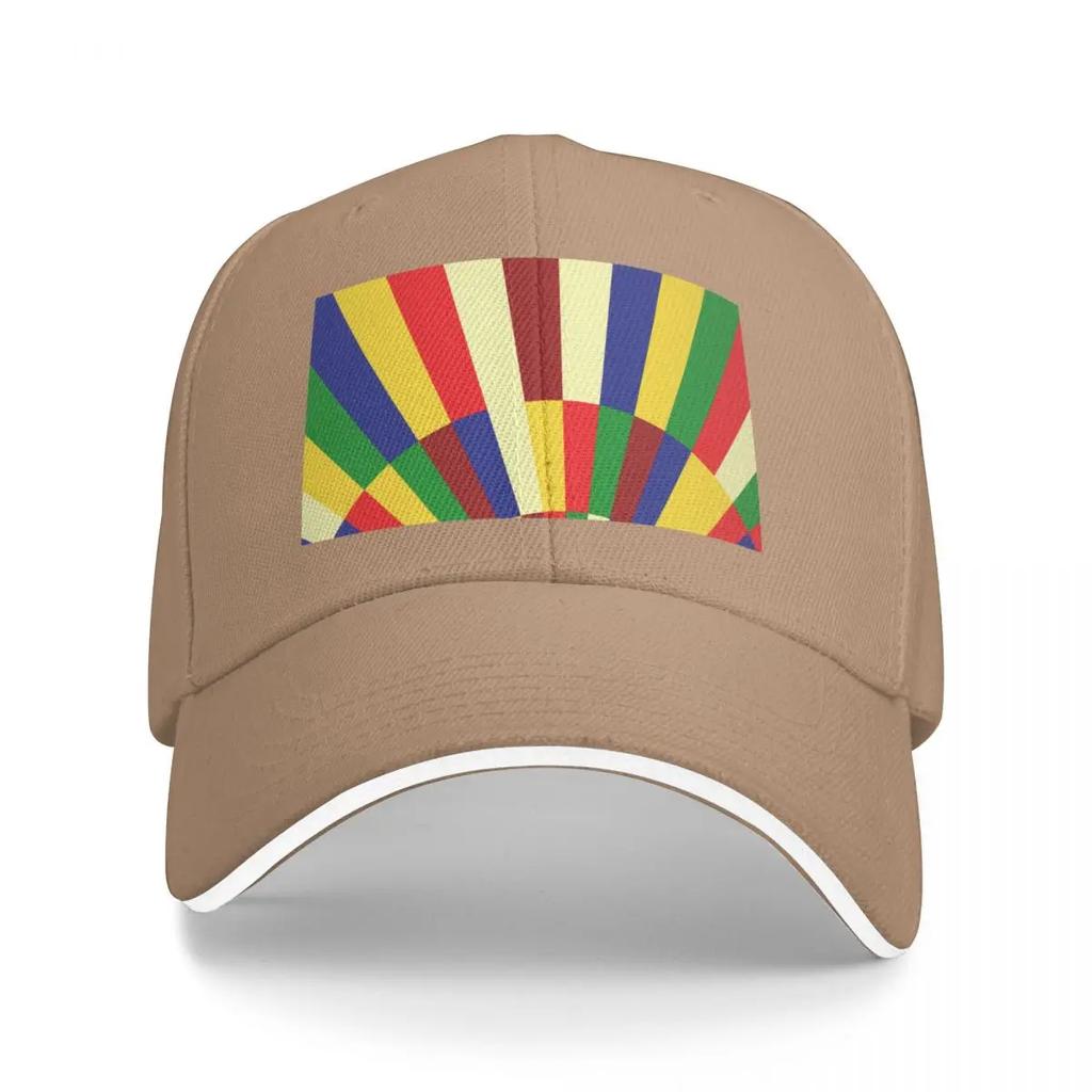 MidCentury 60s 70s Retro Rainbow Sun Baseball Cap Golf Fishing cap Snap Back Hat tea  Womens Beach Outlet Mens