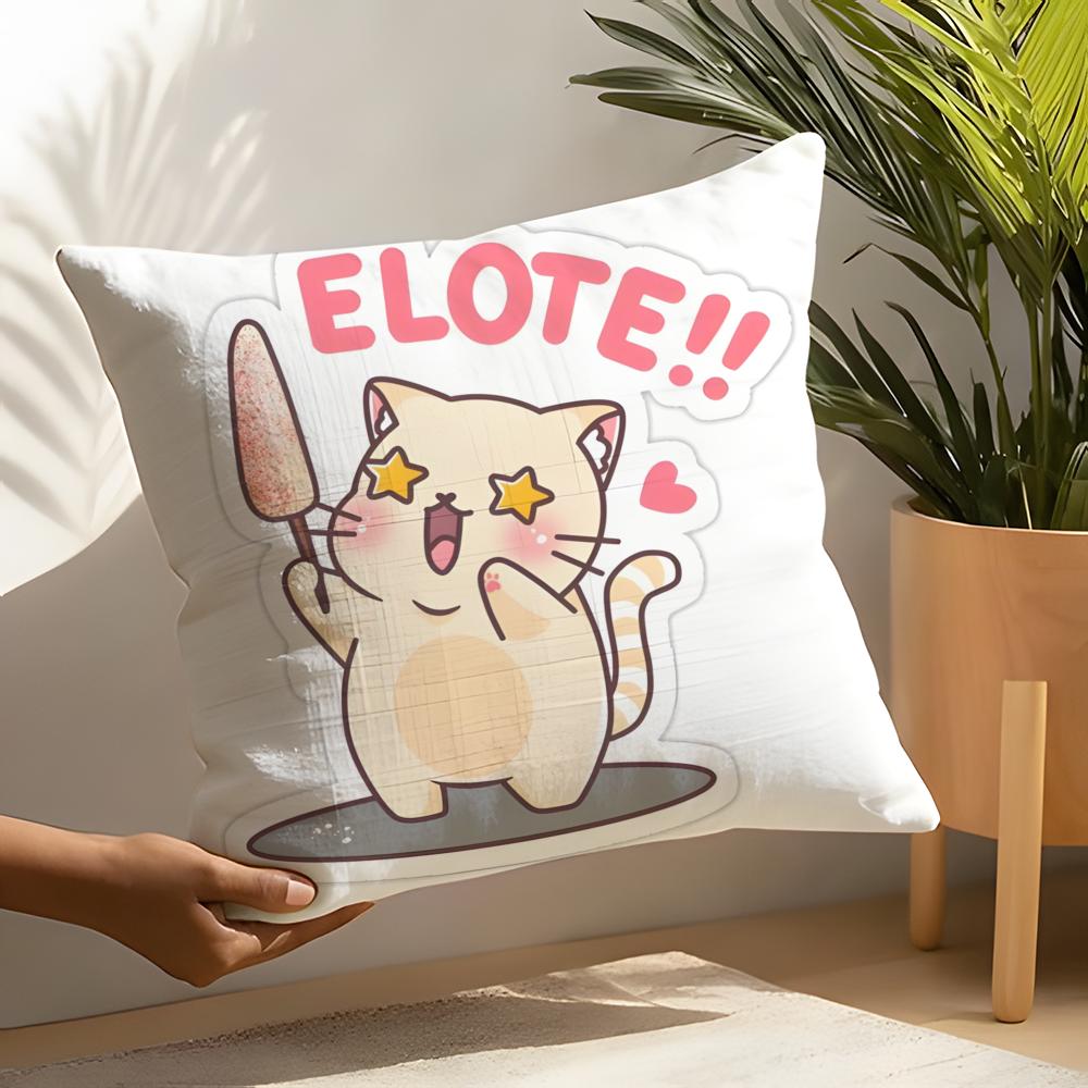 3 Funny Cat Thinking Network Pattern Pillow Case Home Living Room Decoration Linen Pillowcover Pillow Cases Cushion Cover