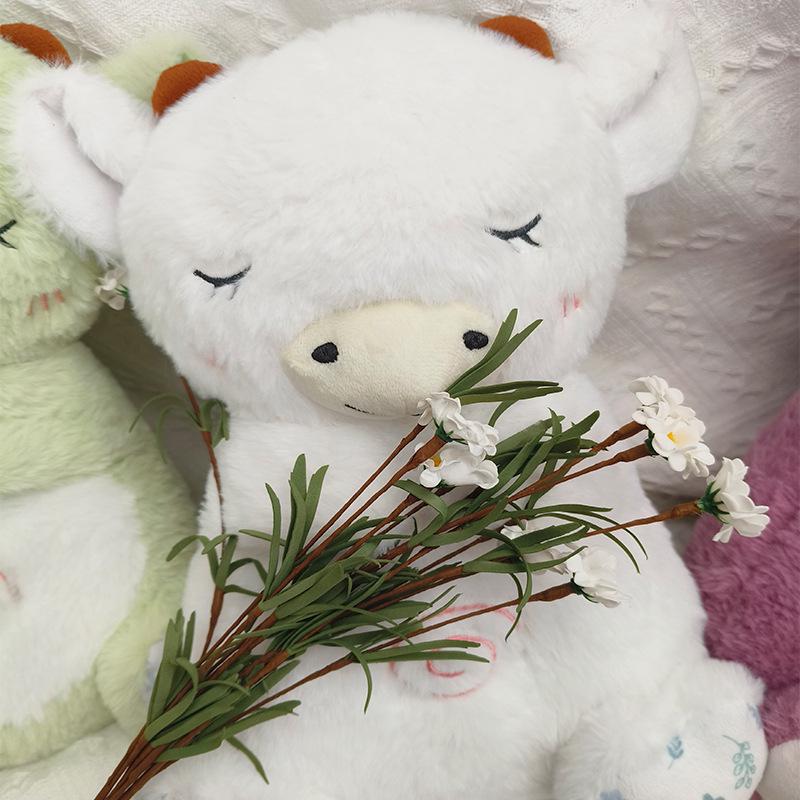 Cross-Border Soothing Breathing Series Niu Niu Animal Plush Toy with Music