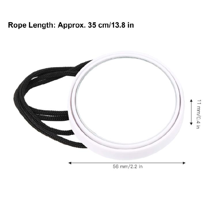 Small Swimming Adjustable Lanyard Mirror Adjustable Scubas Diving Rearview Mirror Side Hanging Tool With Safety Lanyard