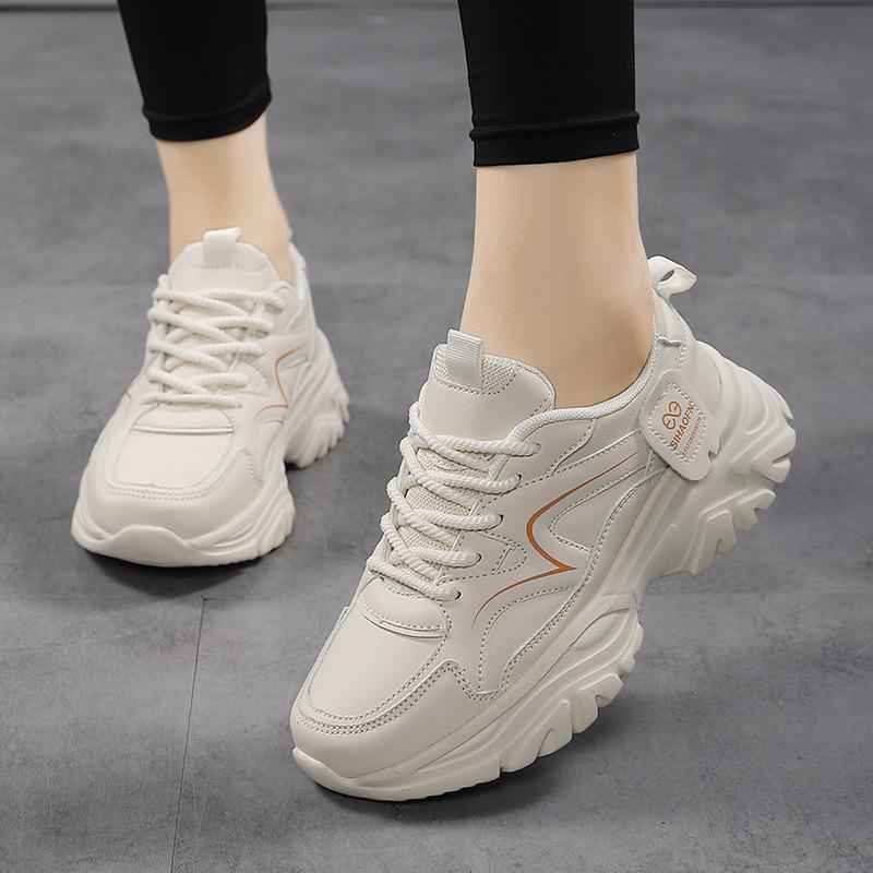 Herbst neue Schuhe Plateau Freizeitschuhe Leder Wasserdicht Sportschuhe Schwarz Leicht Rutschfest Reiseschuhe