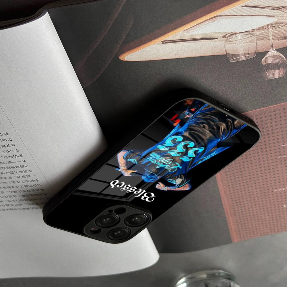 Phone Case Tempered Glass For IPhone 17 15 16 14 12 13 11 Pro XS Max Plus Mini Cover Blessd Cantante Rapper