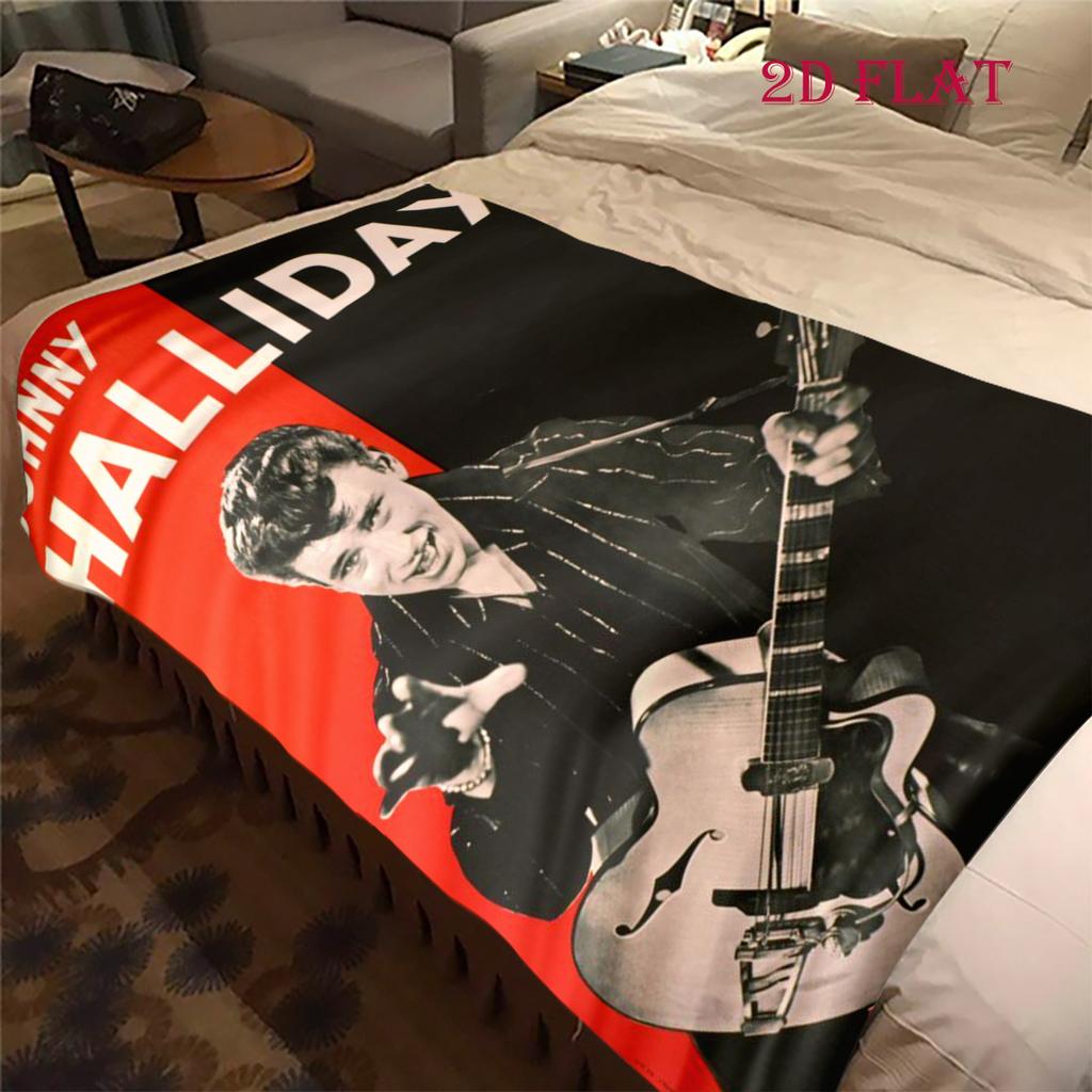 Rock Legend Johnny Halliday blanket Home Decor sofa blanket Digital printing Machine washable bedroom
