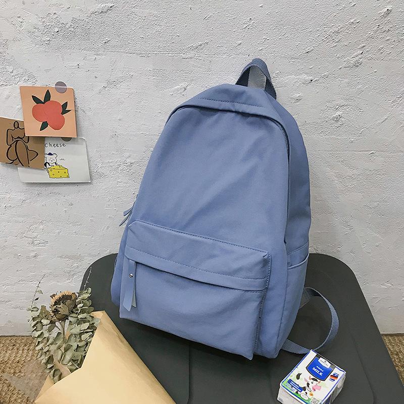Schoolbag1010 new literary and artistic fan solid color student schoolbag small fresh men's and women's daily backpack
