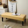 Waterproof PU Leather Dining Bench Cover Removable Stretchable Washable Seat Protector for Kitchen Restaurant