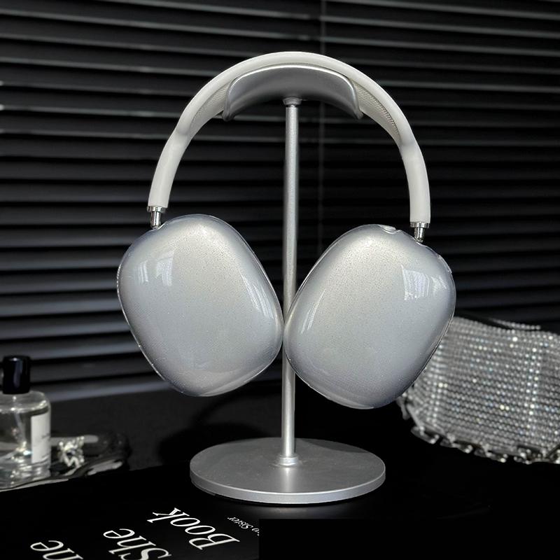 1Pair Headphone Case For Apple Airpods Max Protective Cover Glitter Sparkle Clear Tpu Soft Earphone Case For Apple Airpods Max 2