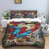 New Spider-Man Printed Bedding Set, Cartoon Pattern Duvet Cover and Pillowcases, Single/double Sheet Set.