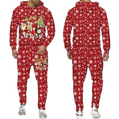 Fashion Christmas Snowman 3D Print Hoodie/Pants/Suit Men's Casual Funny New Year's Party Clothes Couple Streetwear Tracksuit Set