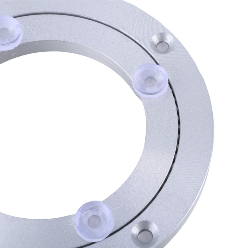 Swivel Base Practical Rotating Stand Aluminum Revolving Platform Display Stand Simple Install for 20-25cm Glass Dishes