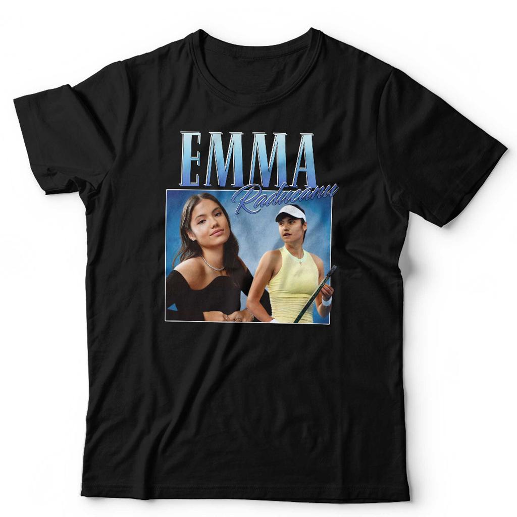 Emma Raducanu T-Shirt Wertschätzung Unisex Throwback Hommage Tennis Wimbledon