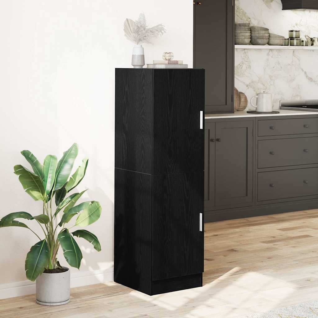 Vidaxl Szafka Kuchenna, Czarna 38X41,5X131,5Cm Materiał Drewnopochodny